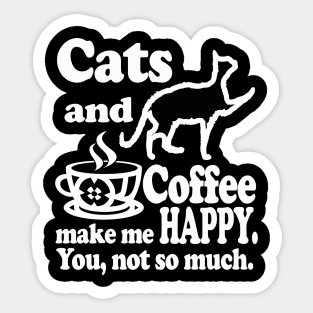 Cats and Coffee Lovers Funny Gift Sticker